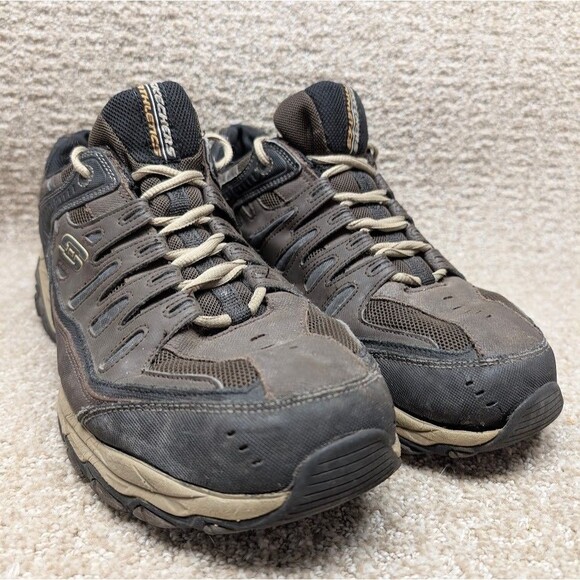 Skechers Afterburn 50125 Men’s Sneakers Size 14 Black Memory Foam Athletic Shoes - Picture 1 of 14